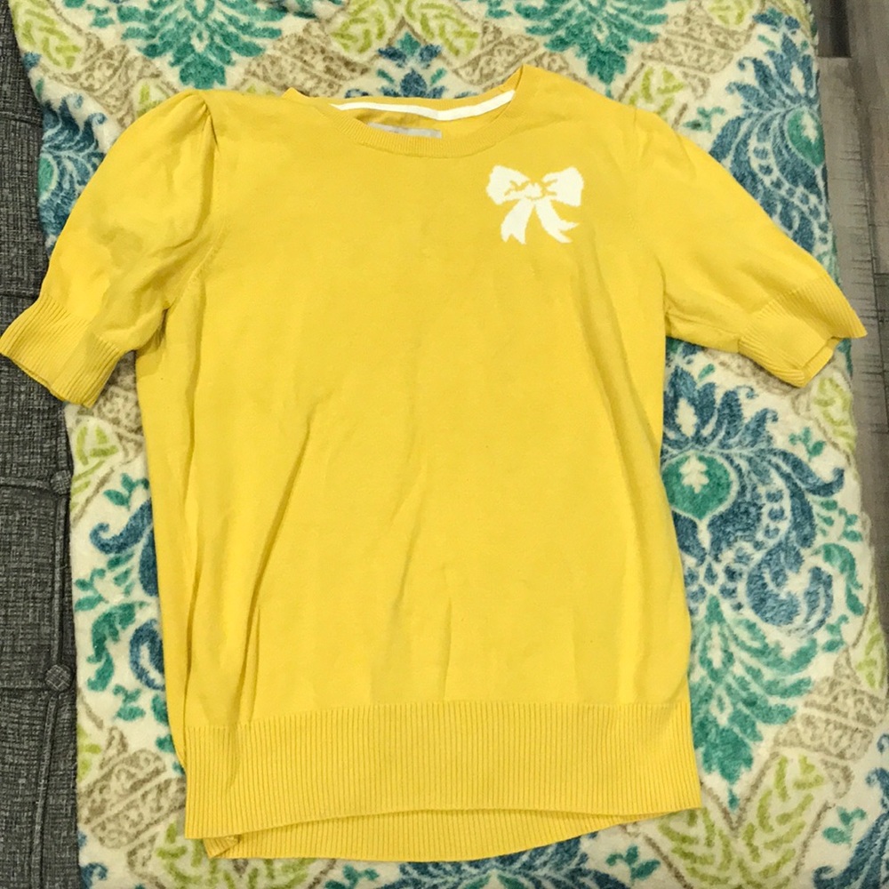 Retro yellow sweater women’s size Large